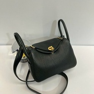 Hermes Mini Lindy 二代 黑金 全新閒置 B刻