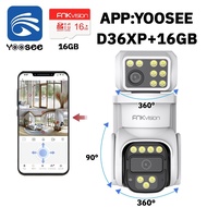 FNKvision YOOSEE เลนส์คู่ กันน้ํา Full HD 12MP ตรวจจับมนุษย์ วิสัยทัศน์กลางคืน ติดตามอัตโนมัต กล้องห