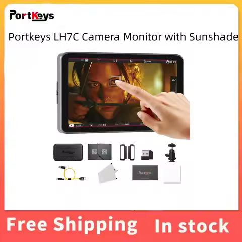 PortKeys LH7C 7 Inch 1000nit Touch Field Monitor TA03Y 2 in 1 HDMI Control Cable 4K Input 3D LUT Cam