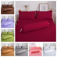 SG Seller (H) Solid Color Fitted Bedsheet Set -Single /S.Single /Queen /King Size