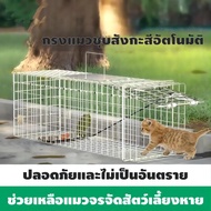 CatTrap กรงดักแมว กับดักแมว กรงดักสัตว์(ไซส์ XL/M) พับได้  จับแมวจรจัด ไม่เป็นอันตรายต่อแมว กรงแมวช่