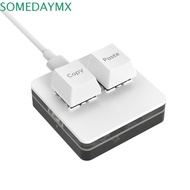 SOMEDAYMX Custom Mini 2 Key Keypad, Acrylic Keypad Copy Paste Keypad, Hot Swap Illumination Mini Mec