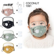 MASK with WINDSHIELD, PM2.5 SMOOTH DUST FILTER for KID MASK, cotton fabric - FREE 2 PM 2.5 DUST FILT