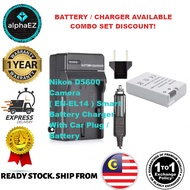 NIKON D5600 Camera ( EN-EL14 ) ENEL14 Smart Battery Charger With Car Plug Mirrorless DSLR Digital Ca