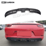 Carbon Fiber Rear Bumper Lip Diffuser Spoiler for Porsche 911 Carrera GTS 991.2 2015 2016 2017 2018 