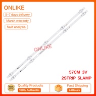 2pcs  LED Backlight Strips New 5 lights 3V concave mirror JL.D32051330-003AS-M-V02 Universal LCD TV 