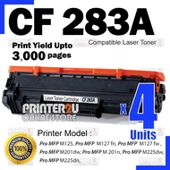 4x Compatible CF283A 83A CF283X to H* LaserJet MFP M125 M127 M127fn M201dw M201n M225dw M225dn M 201