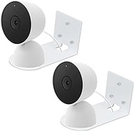 2 Pack Wall Mount Compatible with Google Indoor Nest Security Cam (Wired) - 2nd Generation, Metal Wall Mount Holder Adhesive Wall Mount Bracket No Drilling Security Camera Mounting Bracket