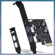 (XCTS) USB PCIE Card 18W Power Delivery PCI Express 3 Port (Type C 2 X Type A) PCIe USB 3.0 Fast Cha