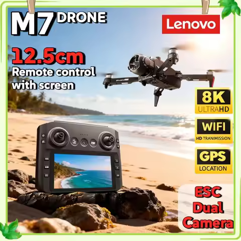 New Lenovo M7 Foldable Drone 8K Ultra HD Dual Lens WiFi Transmission Portable Outdoor Shooting RC Qu