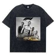 f1 Movie 4dx Short Sleeve Top Washed t-Shirt Clothes oversize Harajuku Style American Retro