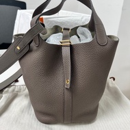 95新 Hermes Picotin 18 Etain 錫器灰金扣 TC Y刻