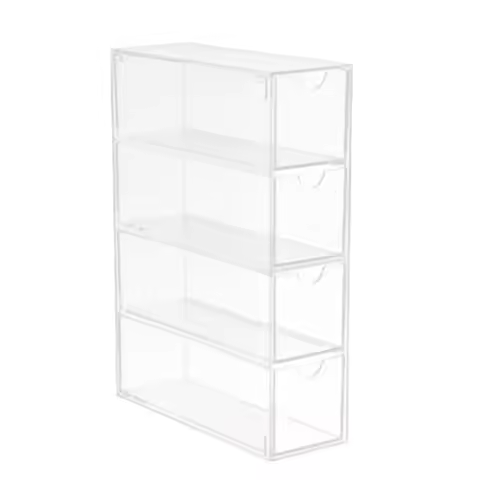 Space Saving Eyeglass Storage Organizer 4 Drawers Stackable Design Sunglasses Display Holder Multipu