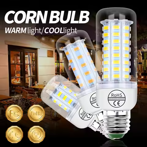 E27/E26 LED Corn Lamp E14 Light Bulb AC 220V GU10 Chandelier B22 Home Living Room Energy Saving Ligh