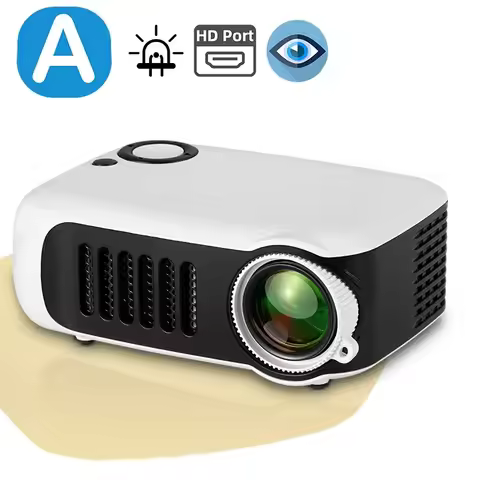 AUN A2000 Mini Projector Home Theater Portable Projector 3D LED Smartphone TV Laser Beamer for Full 