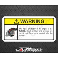 Funny Warning Sticker - Turbo 3