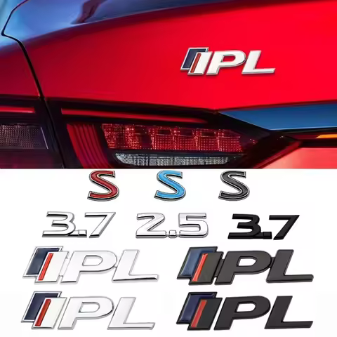 Metal Car Front Grille Emblem Sticker for Infiniti 2.5 3.7 S IPL G35 G37 G35 M37 M35 QX70 QX80 QX60 