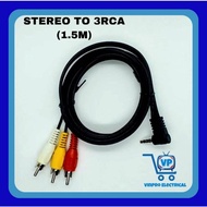 TNK Stereo to 3 Rca 1.5M