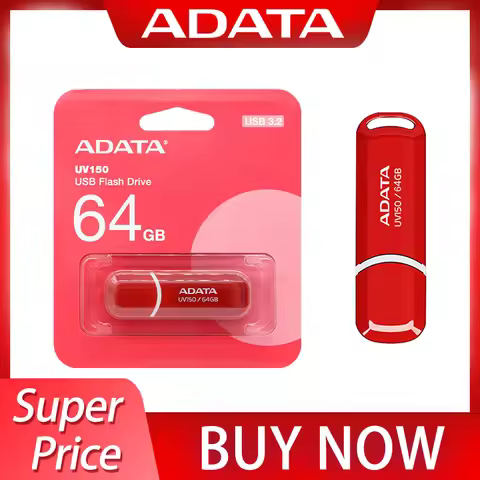 USB 3.2 ADATA UV150 USB Flash Drive 32GB 64GB High Speed Storage Pendrive Mini U Stick Red USB Porta