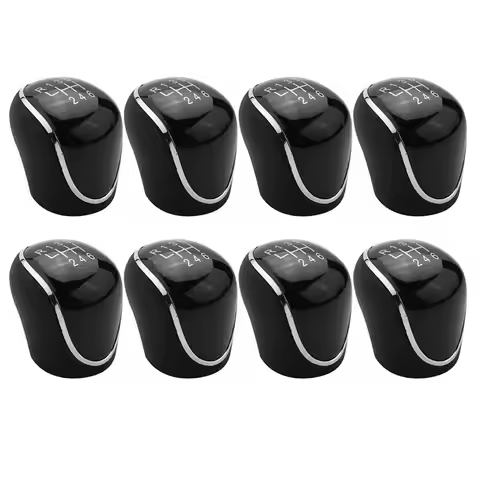 8X 6 Speed Car PU Leather Gear Shift Knob Shift Lever For Ford Mondeo IV S-MAX C-MAX Transit Focus M