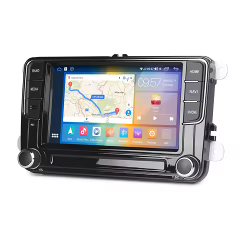 TOPSOURCE Android 13 360 Carplay Car Radio Car GPS Stereo Audio for VW Golf 5 6 MK5 MK6 Polo for Pas