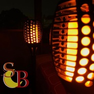 LAMPU OBOR API 51 LED TENAGA SURYA LAMPU TAMAN TANCAP OTOMATIS MINI