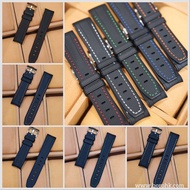 尖沙咀門市包安裝📍20mm Rubber strap watch Strap 高質彎頭織布壓紋 膠錶帶 多色 Moonswatch 適用 錶帶 ref.61m