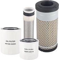 HH160-32093 TC020-16320 T0270-93220 15221-43170 FILTER KIT Compatible with Kubota KX71-3 W/ V1505-E2