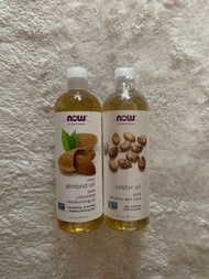 Now Foods #Sweet Almond Oil 473 ml #Castor Oil 473 ml (Exp 09/2027)✨甜杏仁油 #基底油 #可用於稀釋精油 #滋潤皮膚/頭髮 ✅SF/