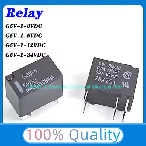 10pcs/lot New Original Mini Signal Relay G5V-1-12VDC G5V-1-5VDC G5V-1-24VDC G5V-1-3VDC VDC 5VDC 12VD