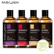 [Limited+10ml free lemongrass] MAYJAM 100ML Lavender Frankincense Chamomile essentail oil for Aromatherapy air purify 100% natural massage oil skin care