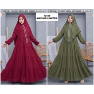 [ Promo] Kd 12138 (Isi 2) Asya Syari Jilbab Full Ceruty Babydoll Ainun