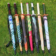Anime Umbrella Long Handle Umbrella Knife Umbrella Anime Demon Slayer Sun Umbrella Samurai Unique Cr