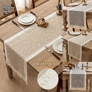 2/4/6/8 Seater Nordic Style Table Runner Waterproof Tassels Table Cloth Luxury Thicken Table Runner 