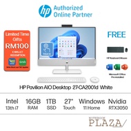 HP Pavilion 27-CA2001d 27" Touch FHD All-In-One Desktop PC White ( I7-13700T, 16GB, 1TB SSD, RTX3050 4GB, W11, HS )