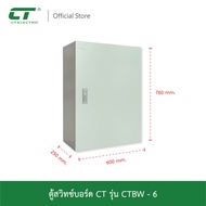 ตู้สวิตช์บอร์ด ไม่มีหลังคา เรียบสวย กันน้ำIP55 CT Electric  รุ่น CTBW