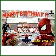 ◢ ◿ SPIDERMAN THEMED HAPPY BIRTHDAY PARTY BANNER TARPAULIN POSTER DECOR favor need supply decorati