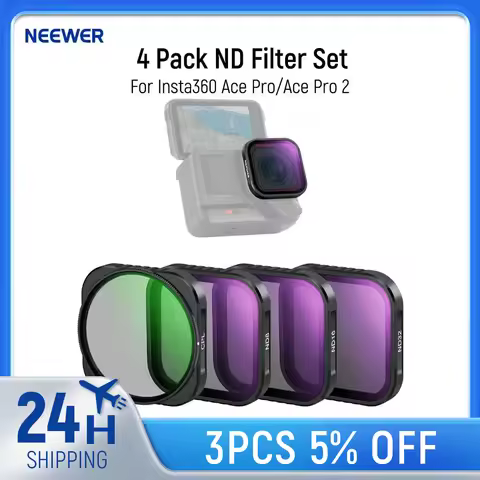 NEEWER 4 Pack ND Filter Set For Insta360 Ace Pro/Ace Pro 2, HD Optical Glass CPL + ND8 + ND16 + ND32