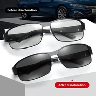 【hot】 New Men  39;s Photochromic Polarized Sunglasses Men Driving Chameleon Glasses Change Color Shades Man Day And Night UV400