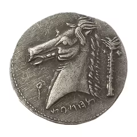 1Pcs Ancient Greek Commemorative Coin Collection Craft Souvenir Horsehead Pattern Decoration Coin De