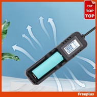 Single Slot 18650 Battery Charger LCD for 26650 18650 16340 14500 10440 Battery [freeplus.my]