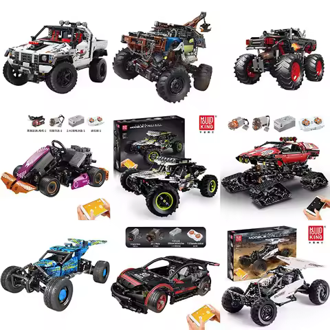 MOULD KING 18001-39 Fire Fox Desert Racing Crawler Car Building Block Set Remote Control Off-Road Ve