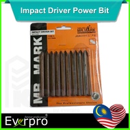 MR.MARK Impact driver bit S2 Steel Hardened Mata impact Mata spanar katok Impact Screwdriver Bit MK-
