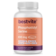 BESTVITE Phosphatidylserine 100mg per Capsule (120 Vegetarian Capsules) with Sharp-PS® Green - Paten