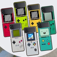 Gameboy Boy Game For For Samsung Galaxy Z Flip 6 5 4 3 5G Phone Case Black Hard Cover ZFlip 6 5 4 3 