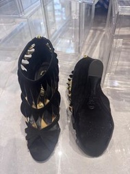 Chanel 黑色高跟涼鞋