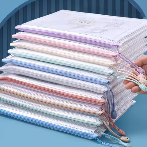 30/10pcs Mesh Zipper Bag Jigsaw Bag Zipper Bag For Organizing Classroom Organization Plastic Zipper