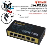 Tarmoc TSW-104-POE Switch POE 12V 24V 48V IP Camera CCTV Mikrotik Ubiquiti