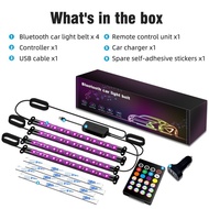 Car Ambient Light Strip USB Colorful Atmosphere Light Strip RGB Light Strip Car Remote Control LED L