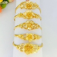 Gold 999.9 Euro Coin Bracelet Necklace Rose Wedding Bracelet Jewelry